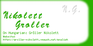 nikolett groller business card